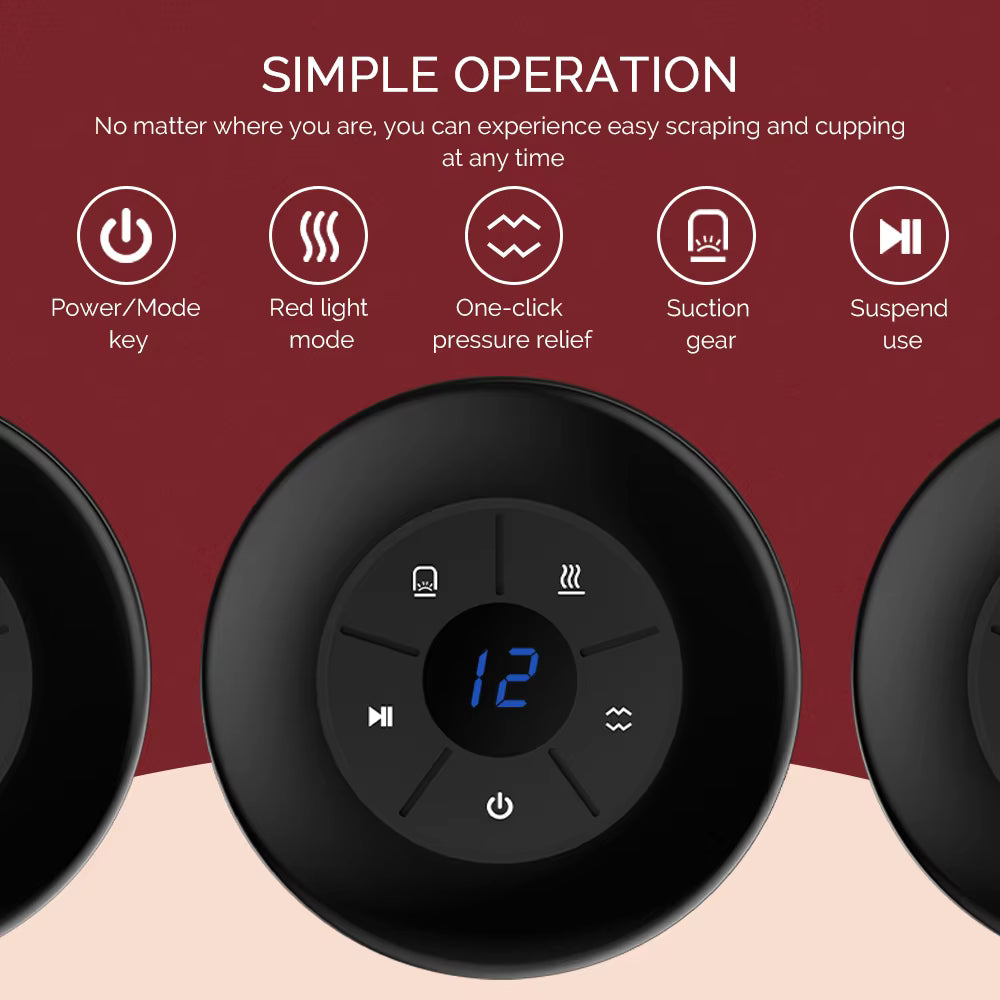 4-in-1 Smart Electric Dynamic Body Guasha & Vacuum Cupping Massager