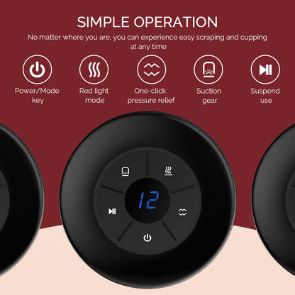 4-in-1 Smart Electric Dynamic Body Guasha & Vacuum Cupping Massager